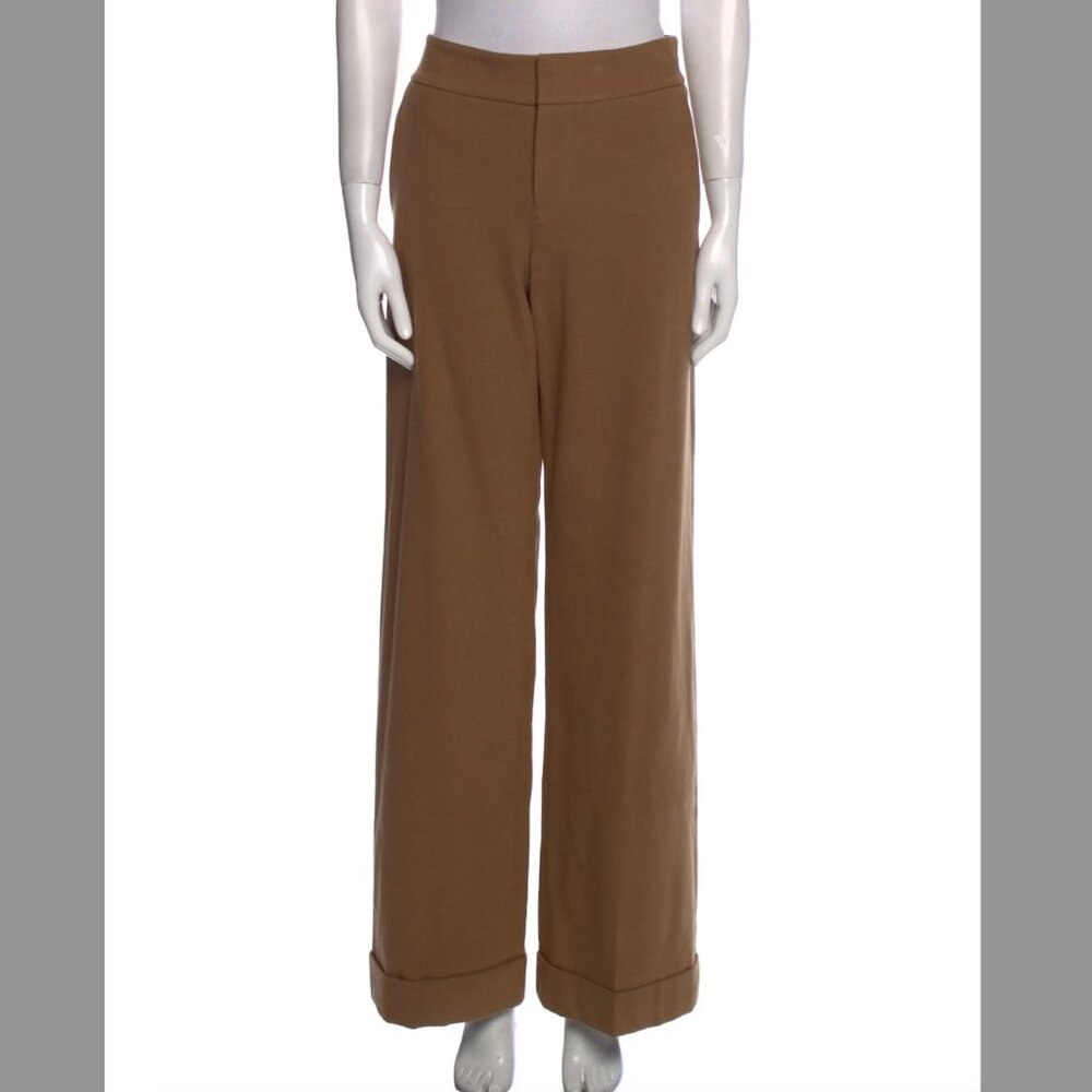 Alice + Olivia Classics Wide Leg Trouser Pants in Tan/Brown size 2